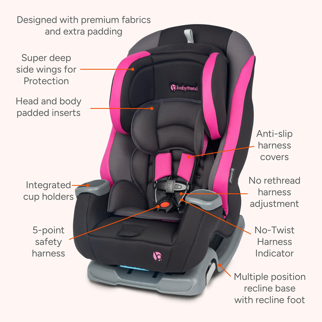 Pink Convertible Car Seat Y306