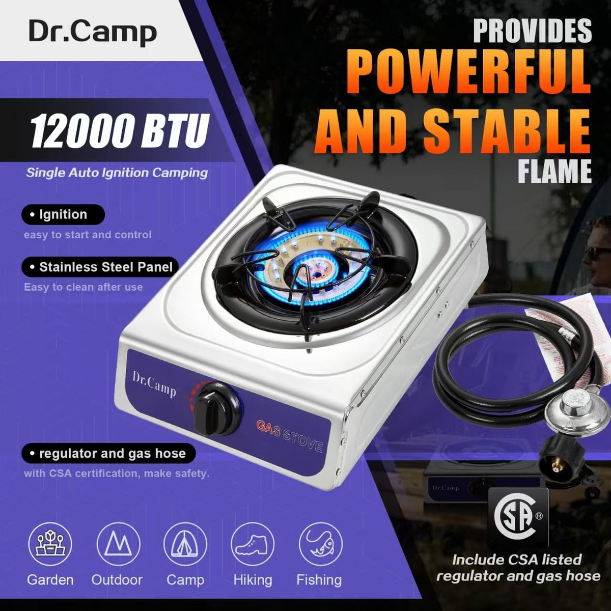 12000 BTU Single Propane Stove Cooker B515