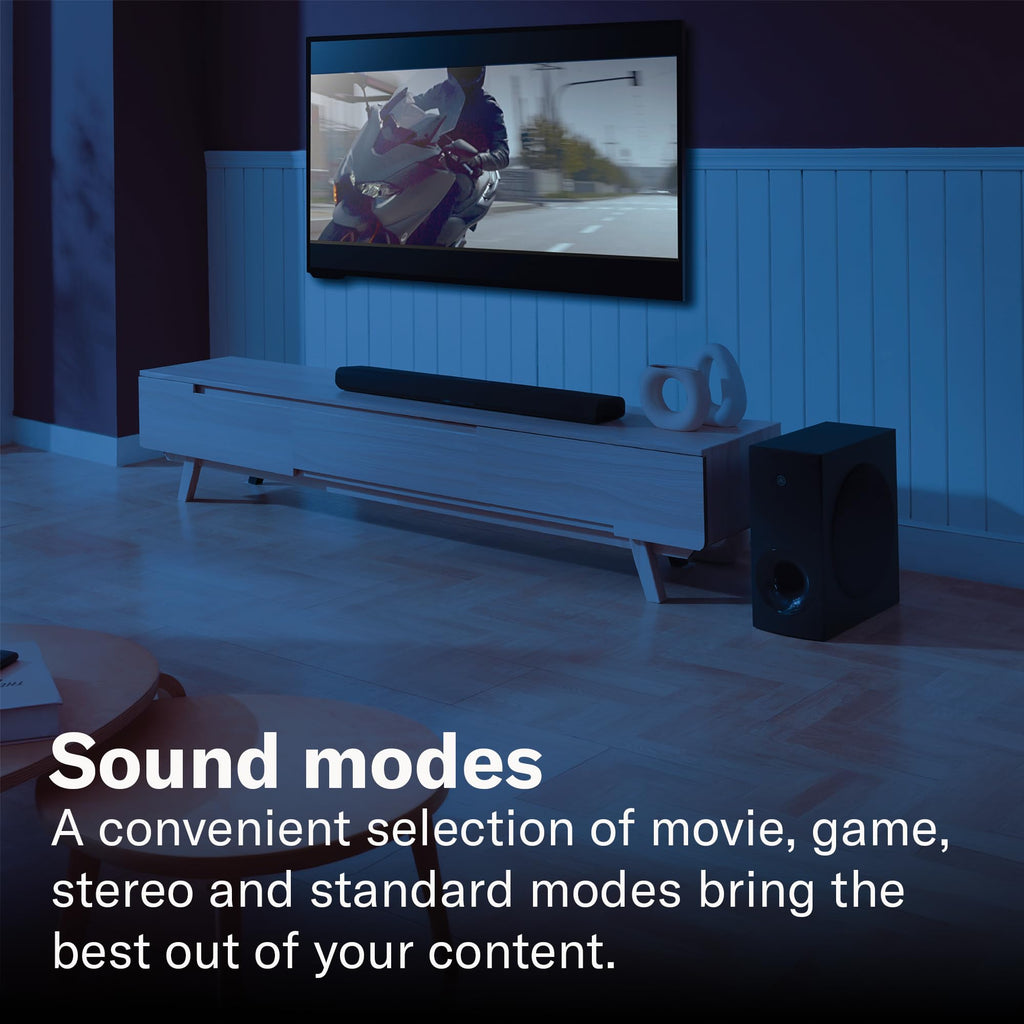 Black Sound Bar with Wireless Subwoofer W57515