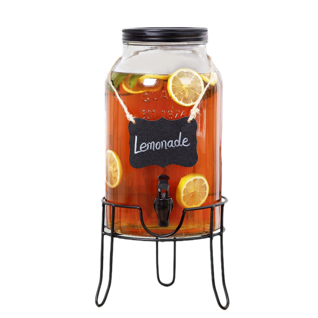 1.5 Gallon Glass Drink Dispenser with Spigot A1391