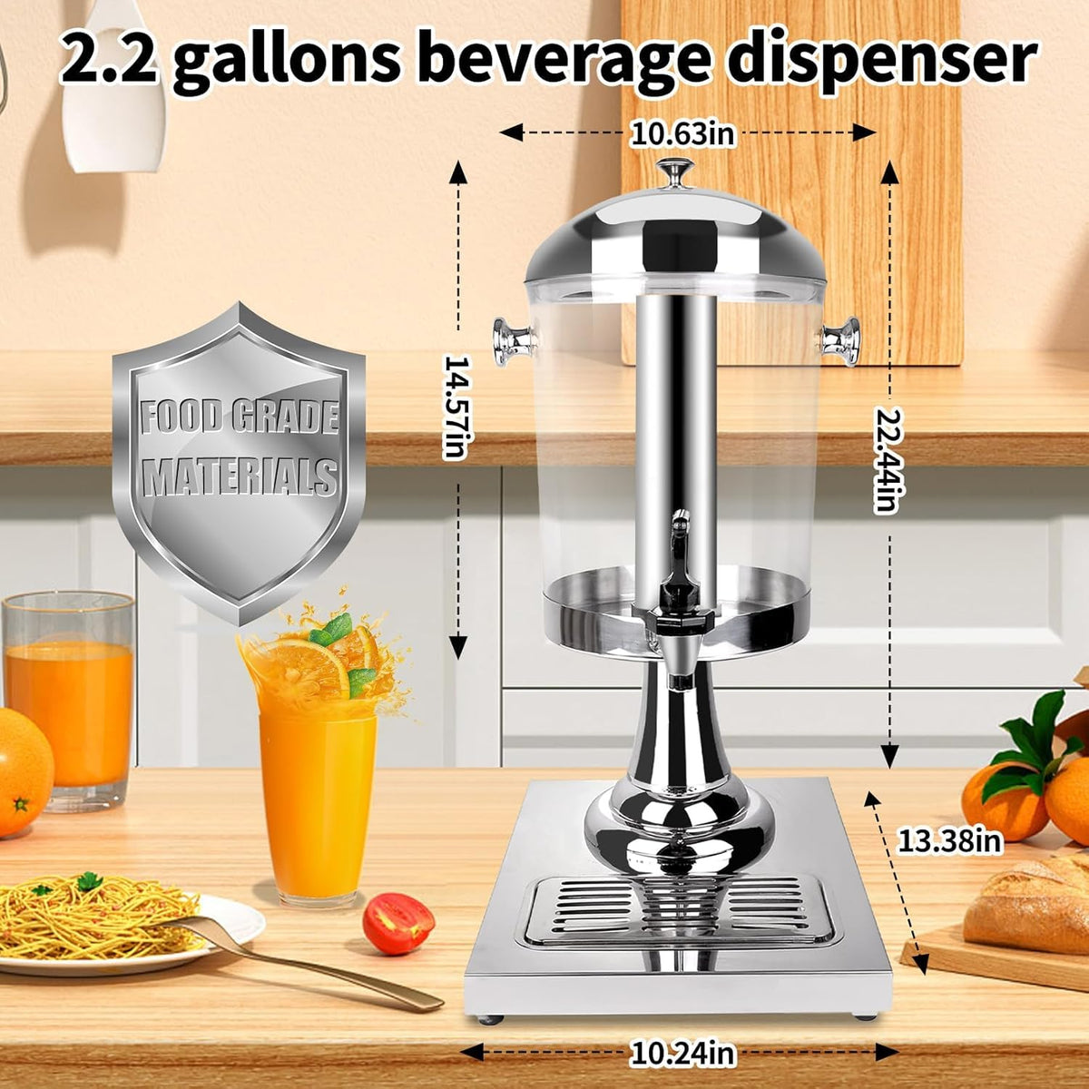 Stainless Steel Beverage Dispenser with Stand R387605