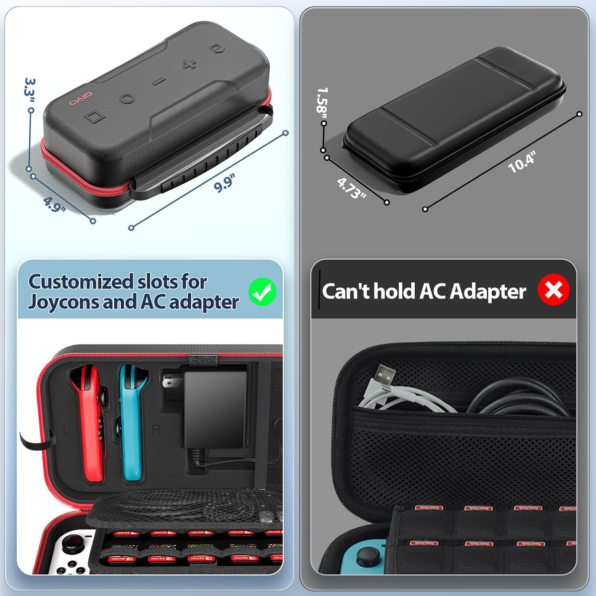 Red & Grey Portable Carrying Case N587