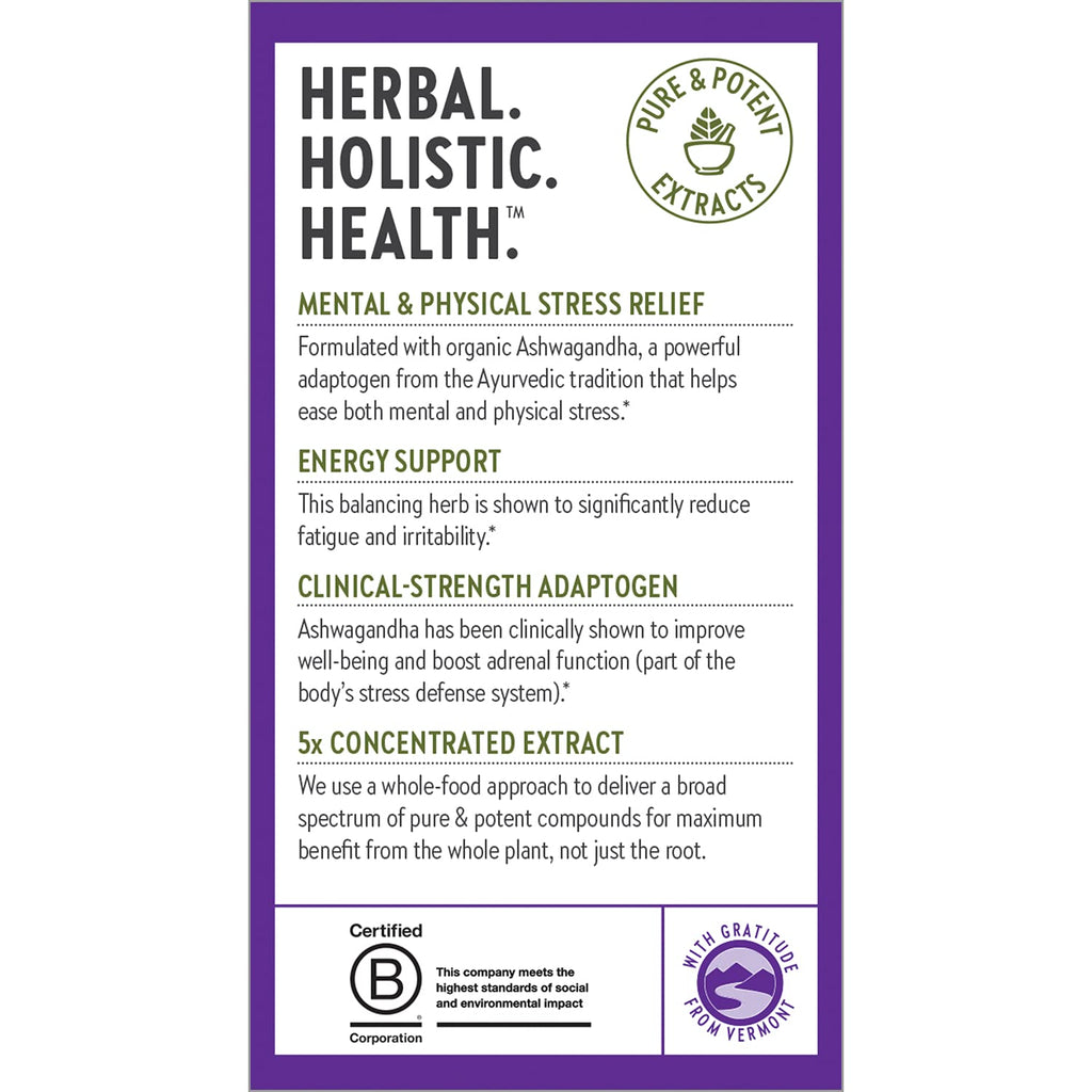 Organic Ashwagandha Supplement, 60 Count W4876