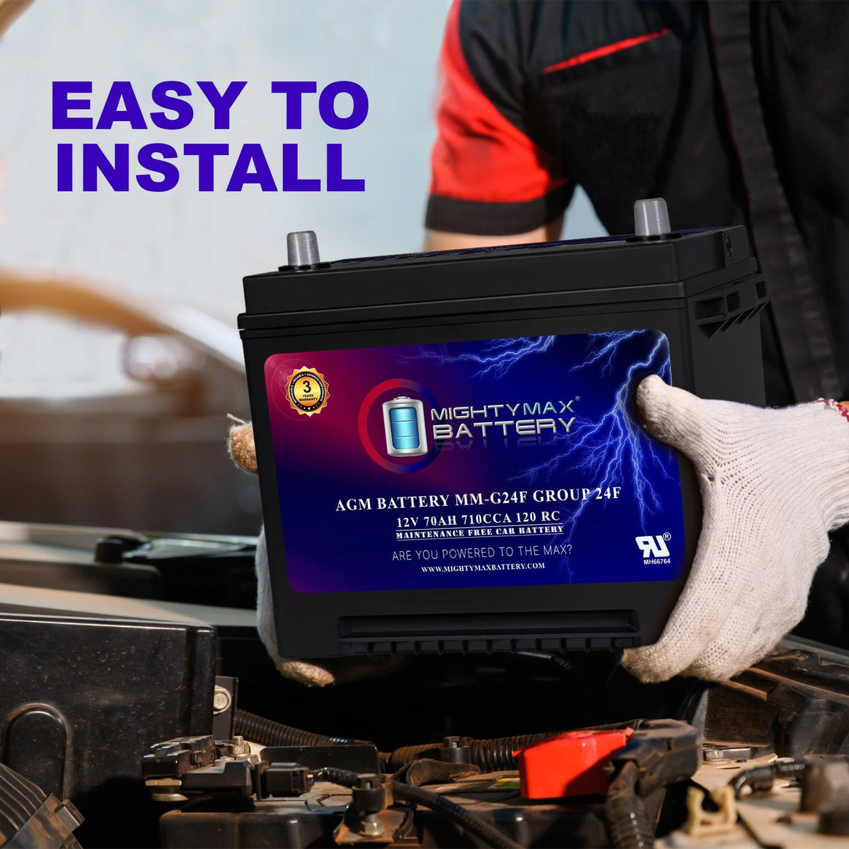 12V 70Ah AGM Replacement Battery U5853
