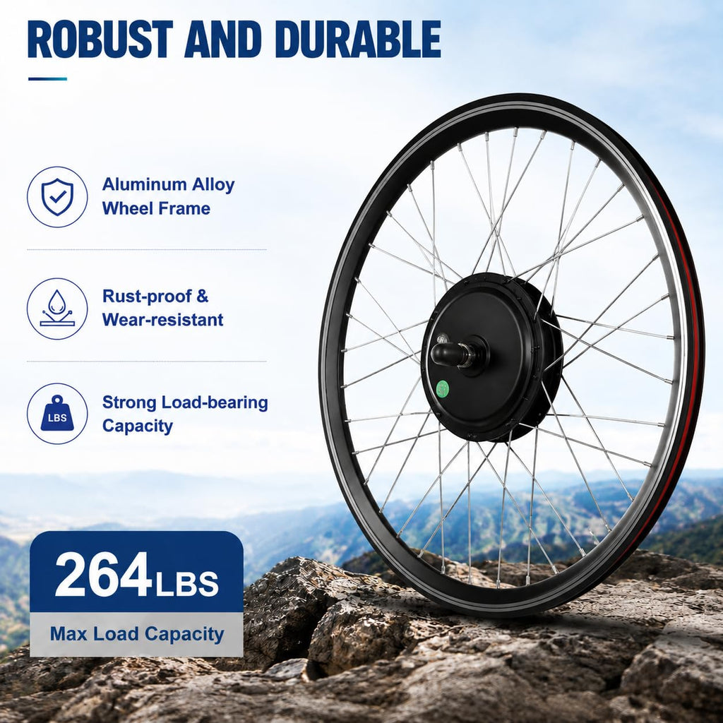 48V 1000W Brushless Front Wheel Electric Bike Conversion Kit T8953