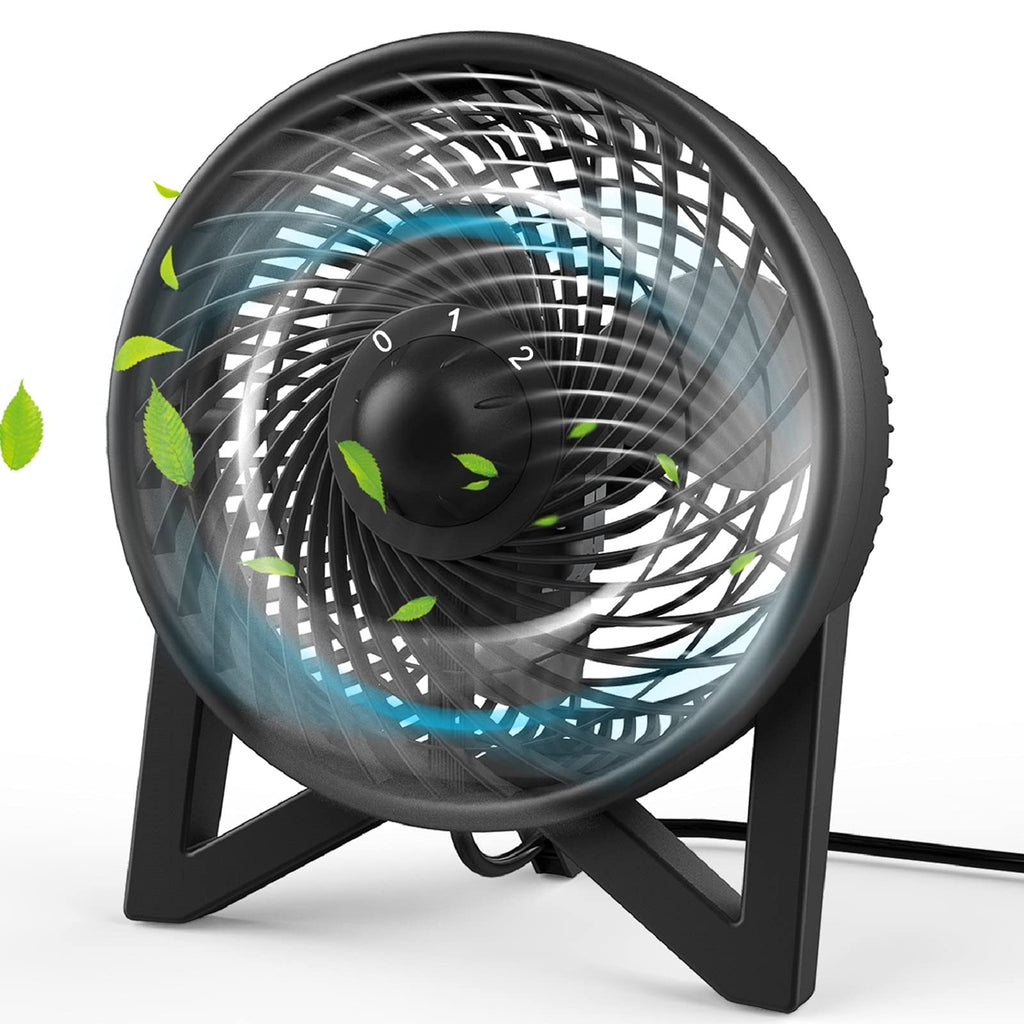 8 Inch Portable Quiet Desk Fan with 2 Speeds, Black B157