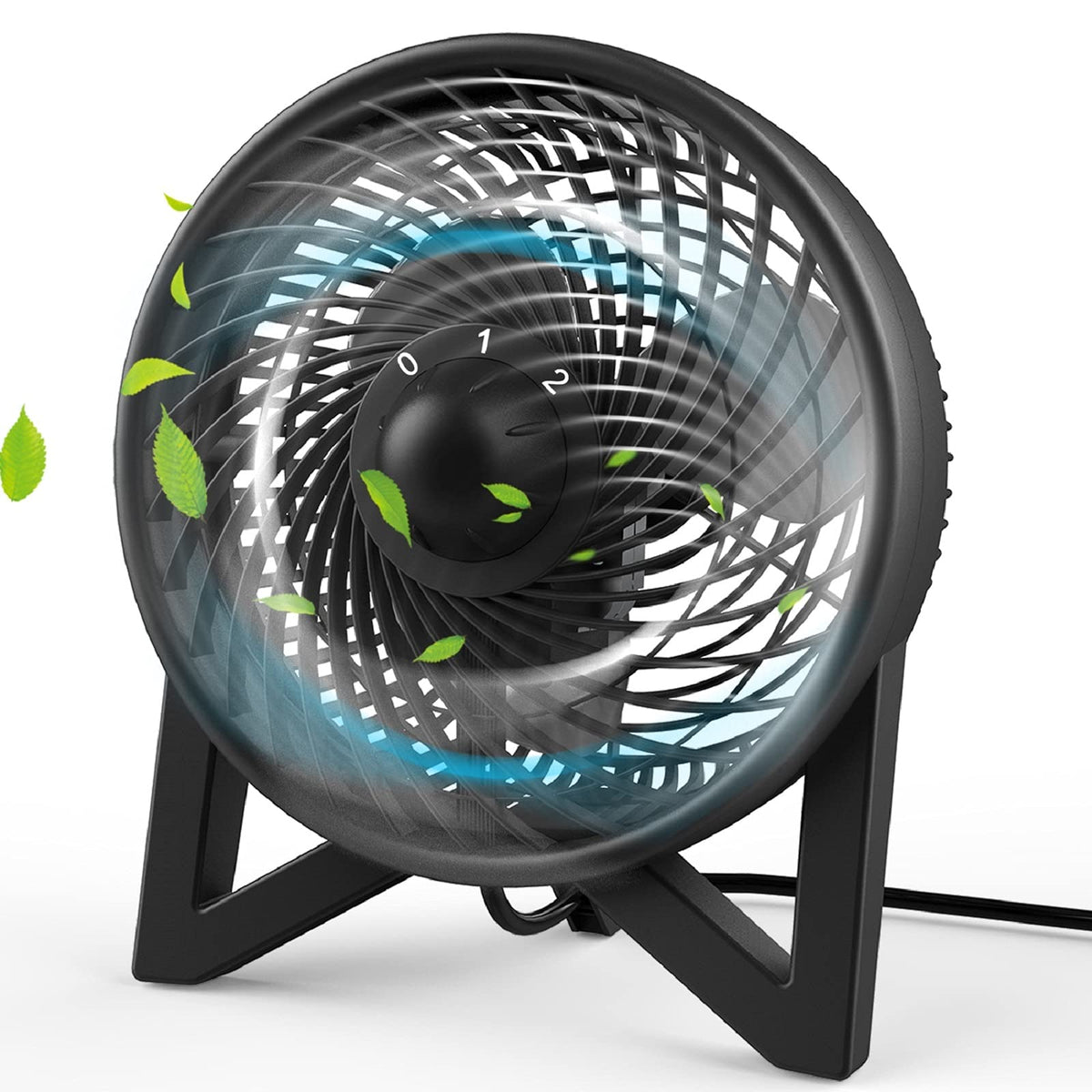 8 Inch Portable Quiet Desk Fan with 2 Speeds, Black B157