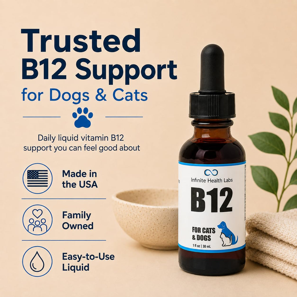 Vitamin B12 for Dogs & Cats, Methylcobalamin, 1 oz I54345
