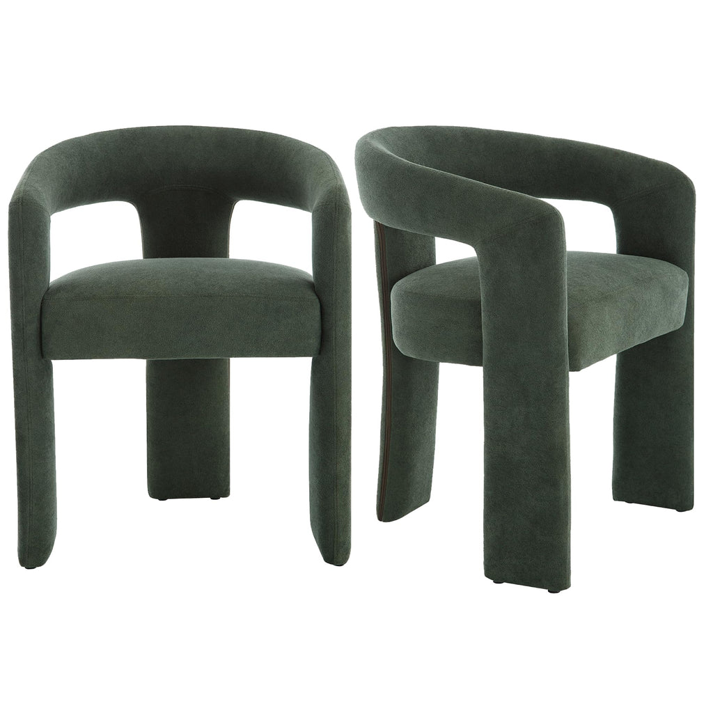 Green Upholstered Dining Chairs Set of 2 Q94635
