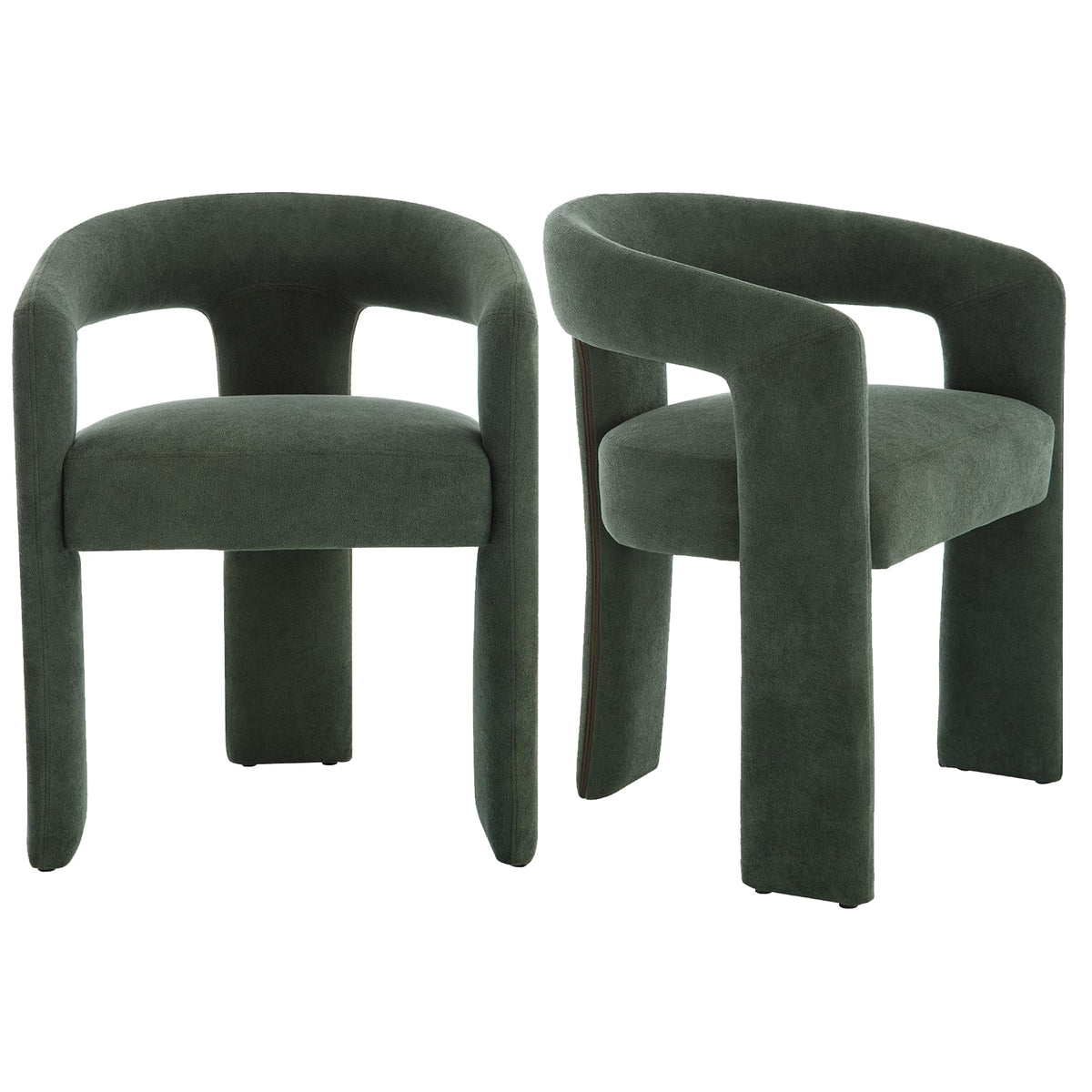 Green Upholstered Dining Chairs Set of 2 Q94635