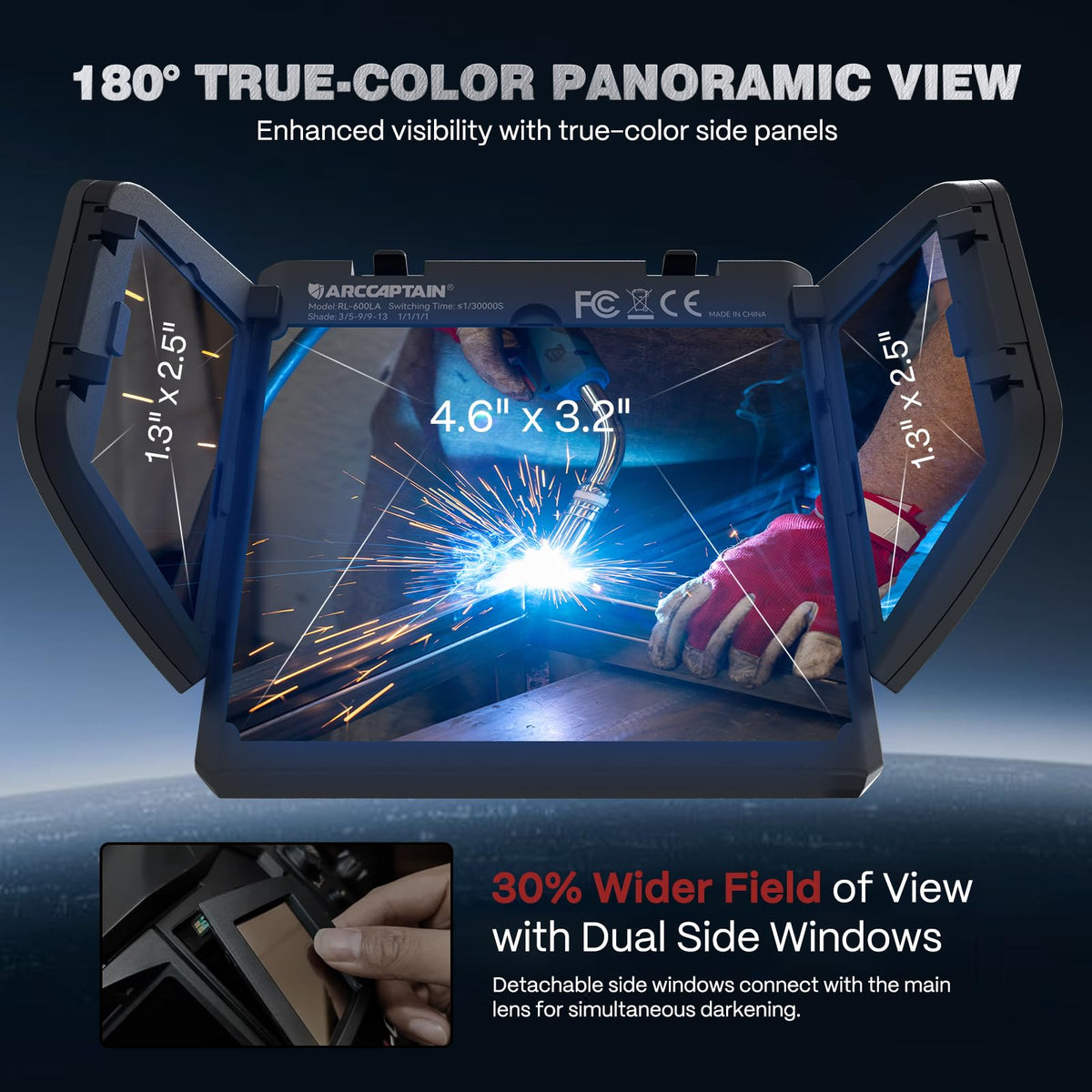 Auto-Darkening Welding Helmet Y604