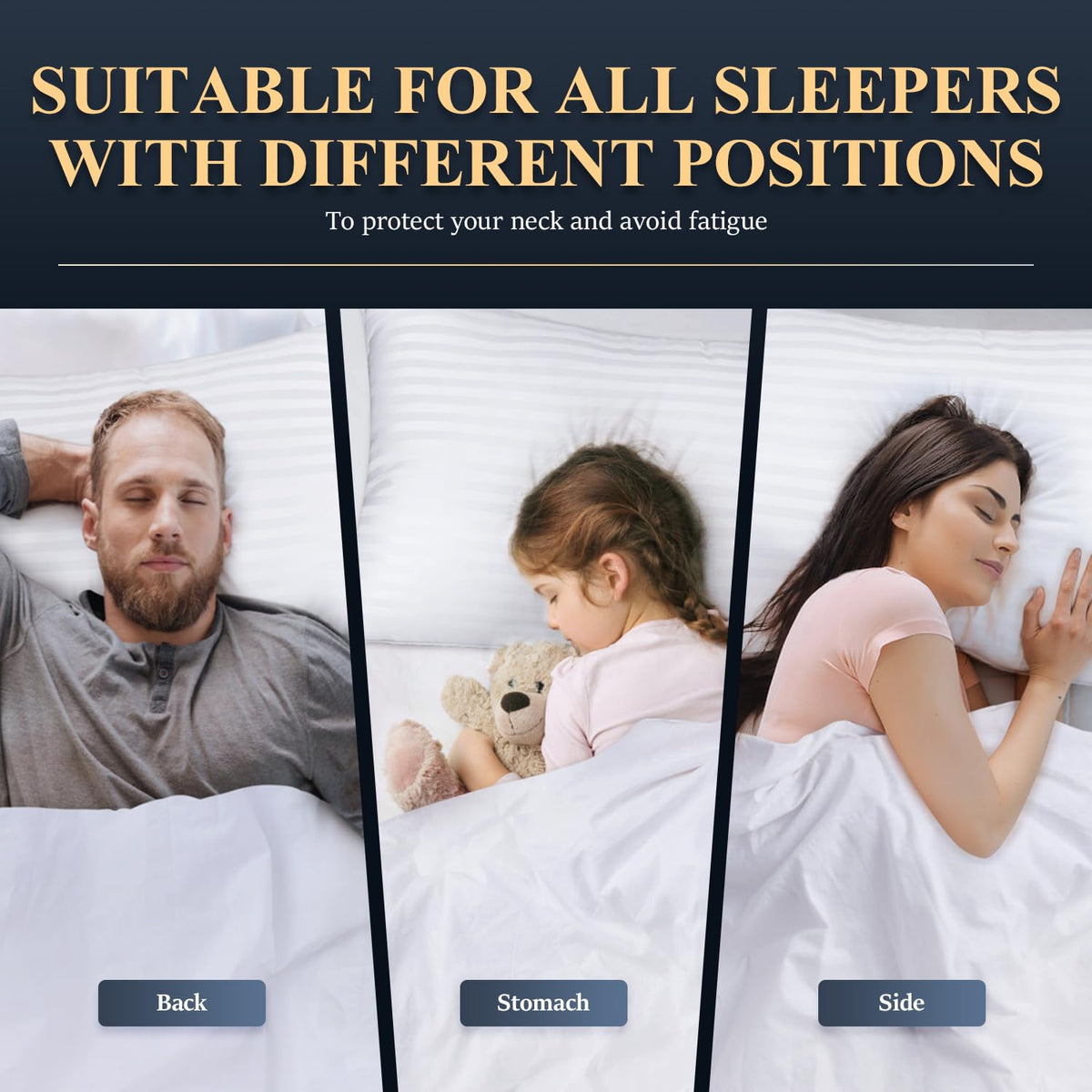 Queen Size Microfiber Bed Pillows Set of 2 O516
