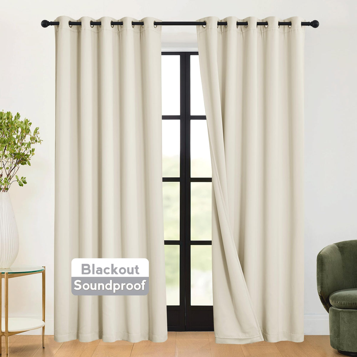 3-in-1 Blackout Room Divider Curtains R81966