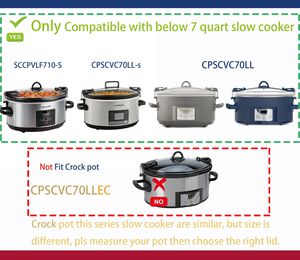 7 Qt Ceramic Slow Cooker Pot Z769595