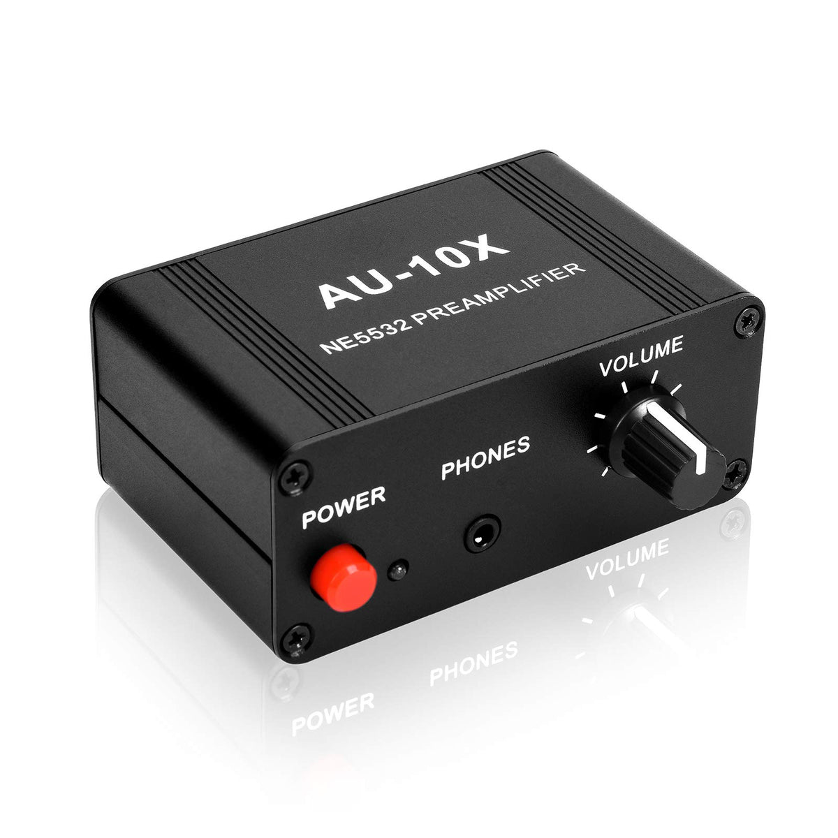 Stereo Audio Preamplifier, Headphone Amplifier, Phono Turntable Preamp with RCA 3.5mm Input Output H201