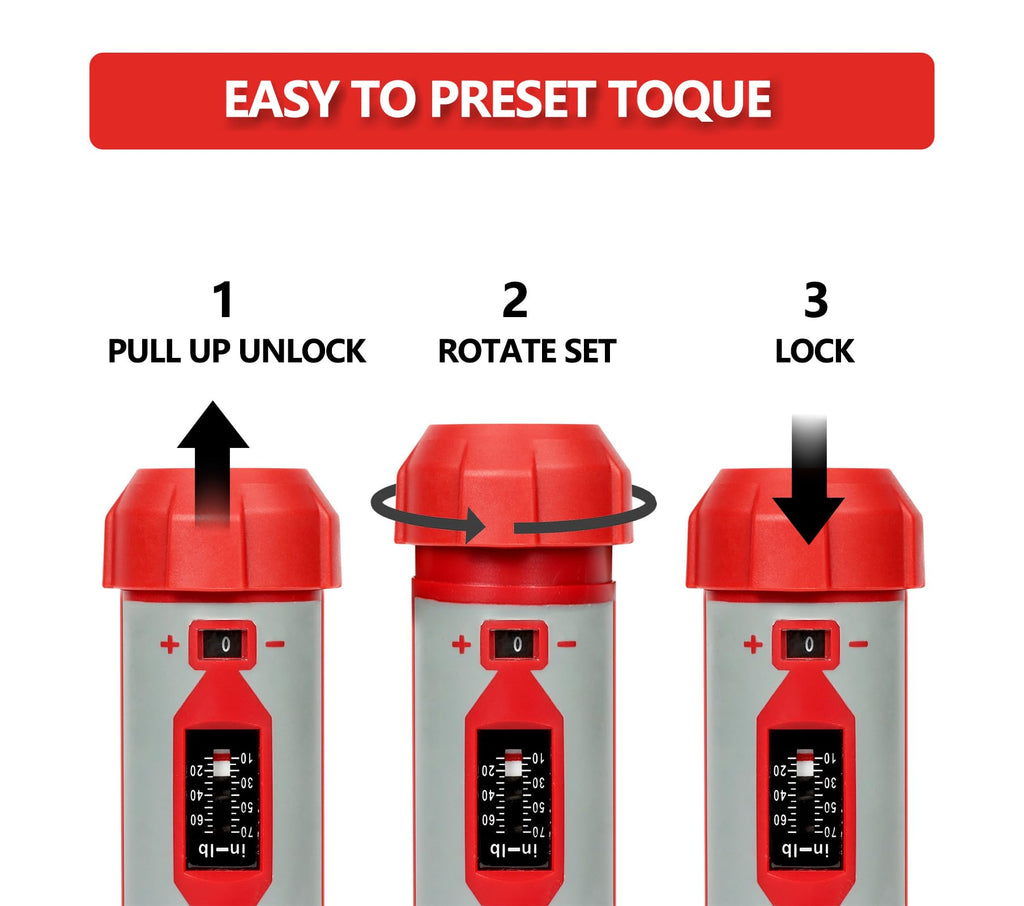 Torque Screwdriver Set 7.91 N·m 1/4" Drive with 40 S2 Bits J7843