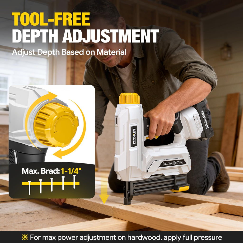 2-in-1 Cordless Brad Nailer Staple Gun with 2 batteries & Charger D59735