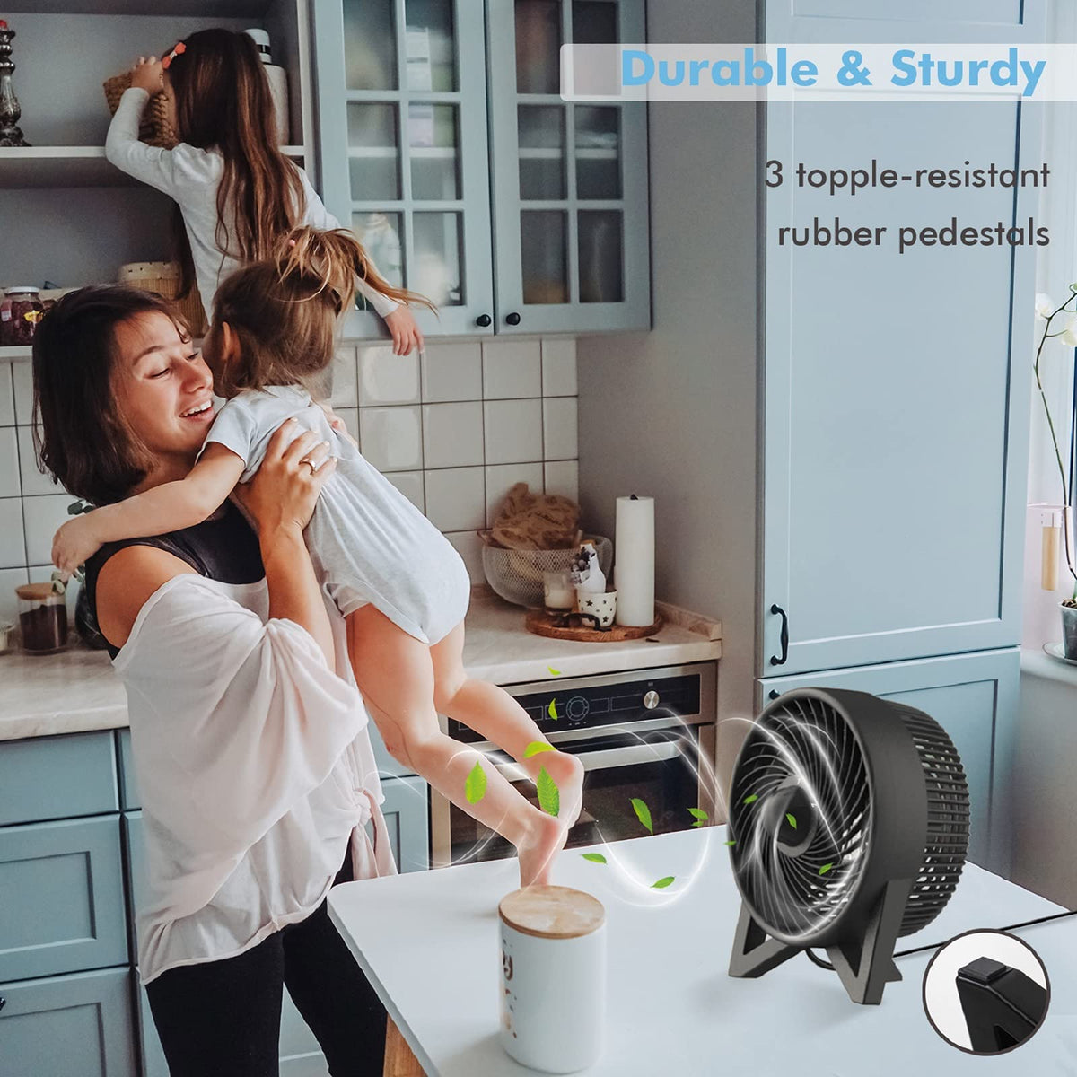 8 Inch Portable Quiet Desk Fan with 2 Speeds, Black B157