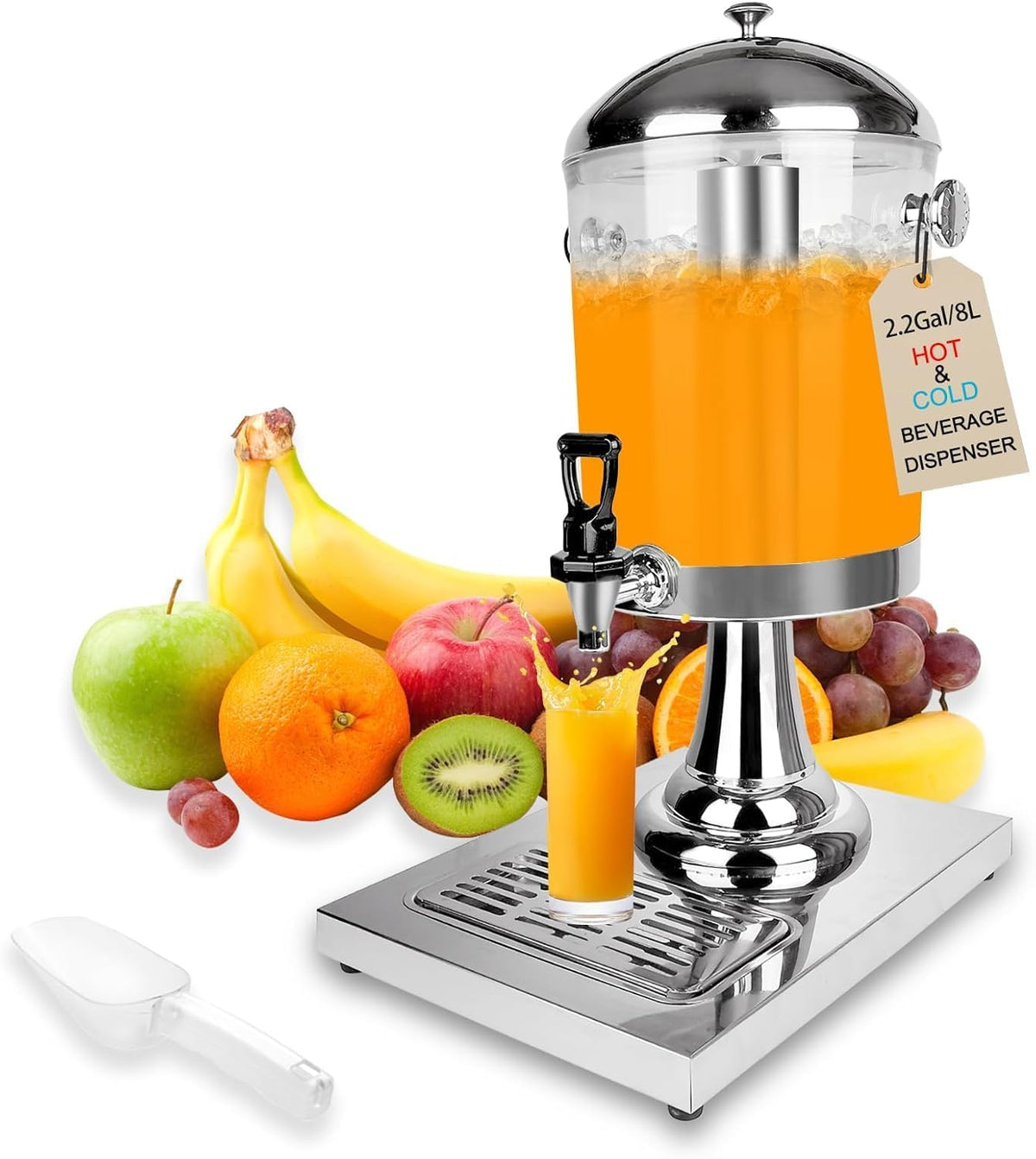 Stainless Steel Beverage Dispenser with Stand R387605