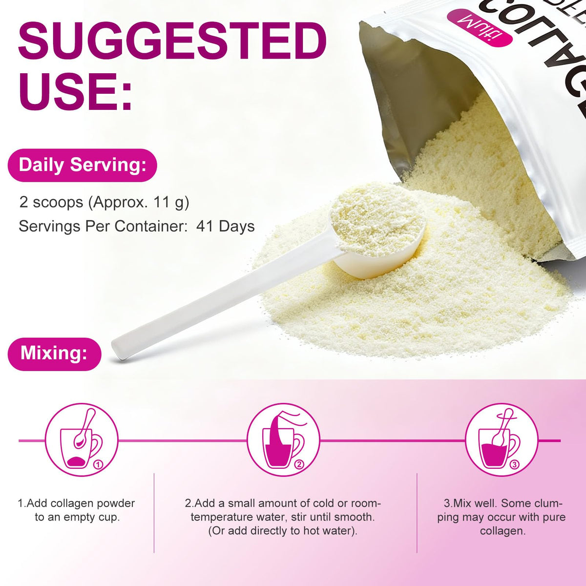 Unflavored Hydrolyzed Collagen Peptides Powder 16 OZ K732182