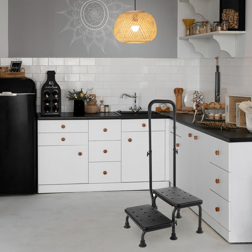 2 Step Stool with Handle and Non-Slip Platform O1572