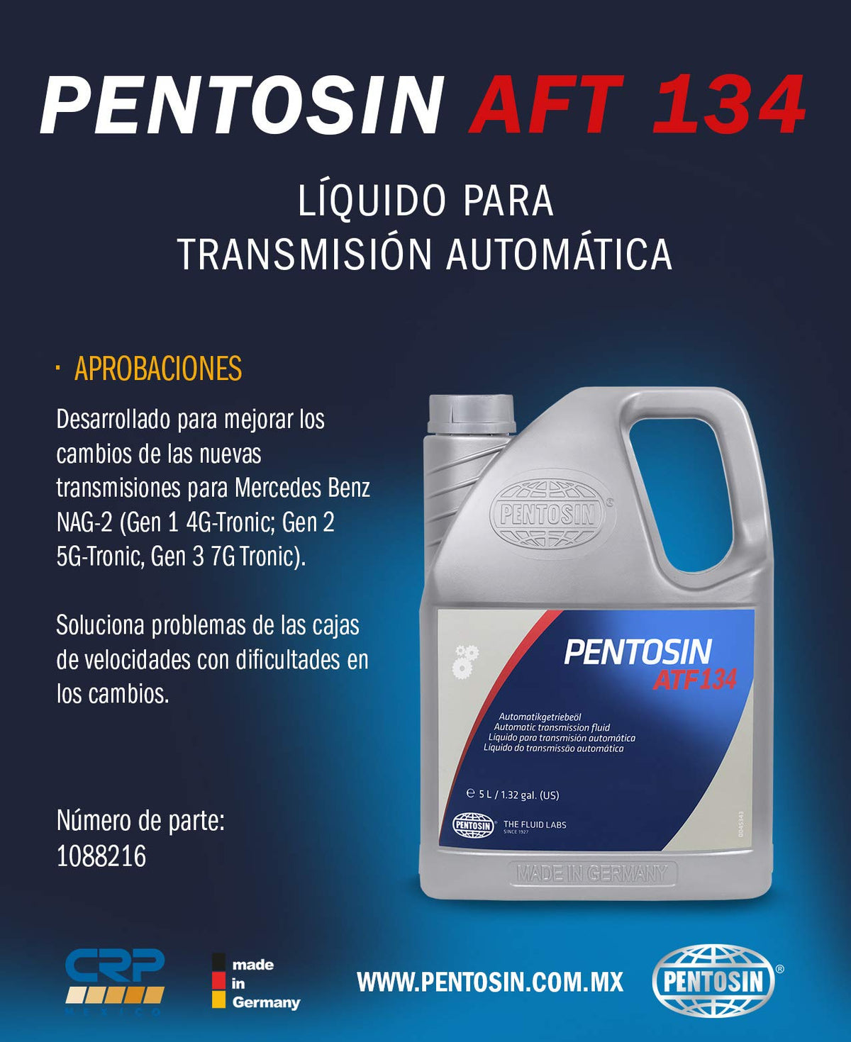 Red 5 Liter Automatic Transmission Fluid E4984