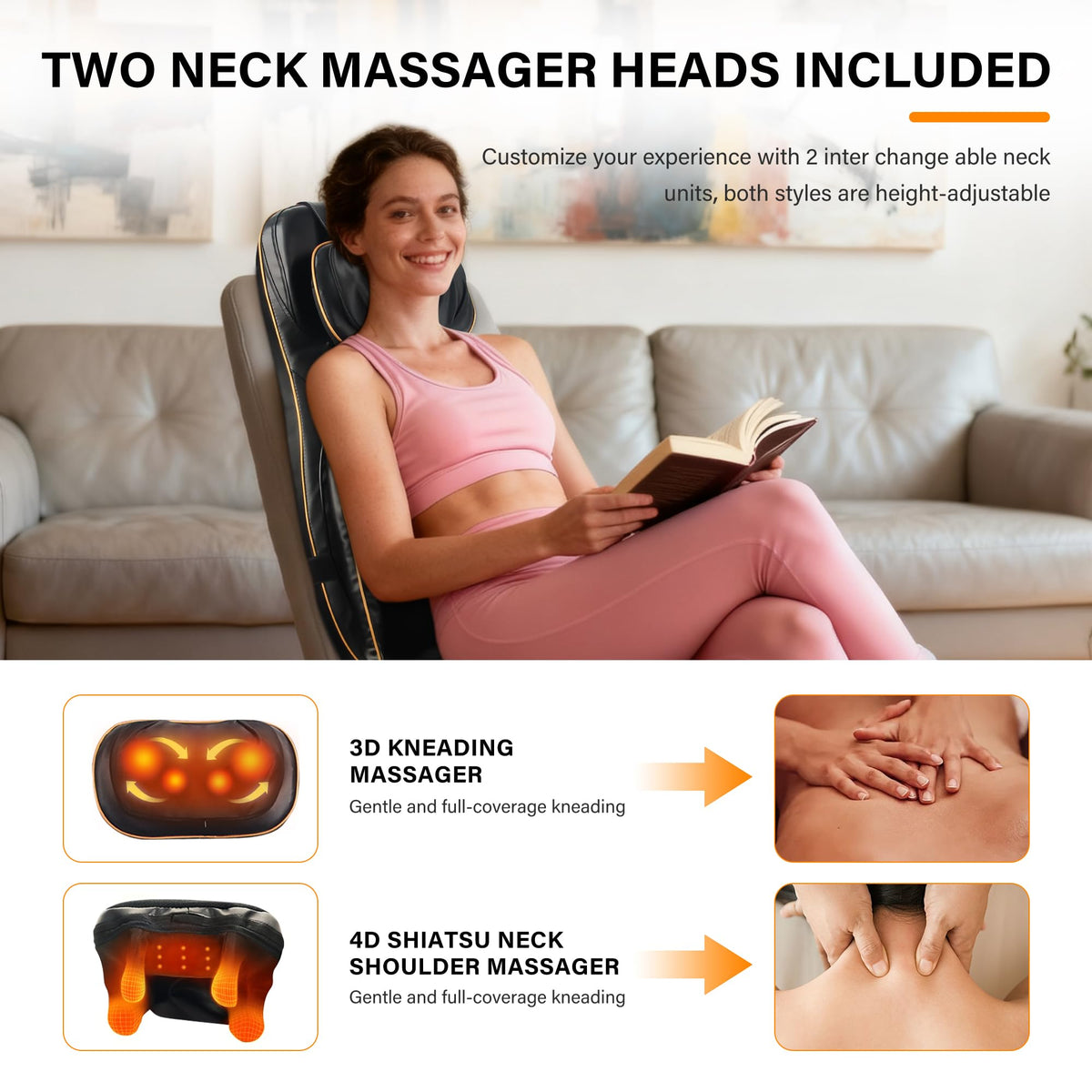 Shiatsu Neck and Back Massager with Heat S2901