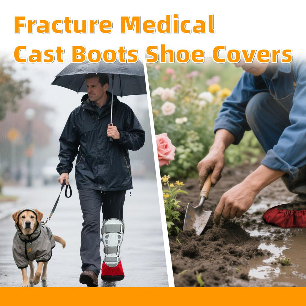 Walking Boot Covers 2 pcs Waterproof Anti-slip Washable Large G7381
