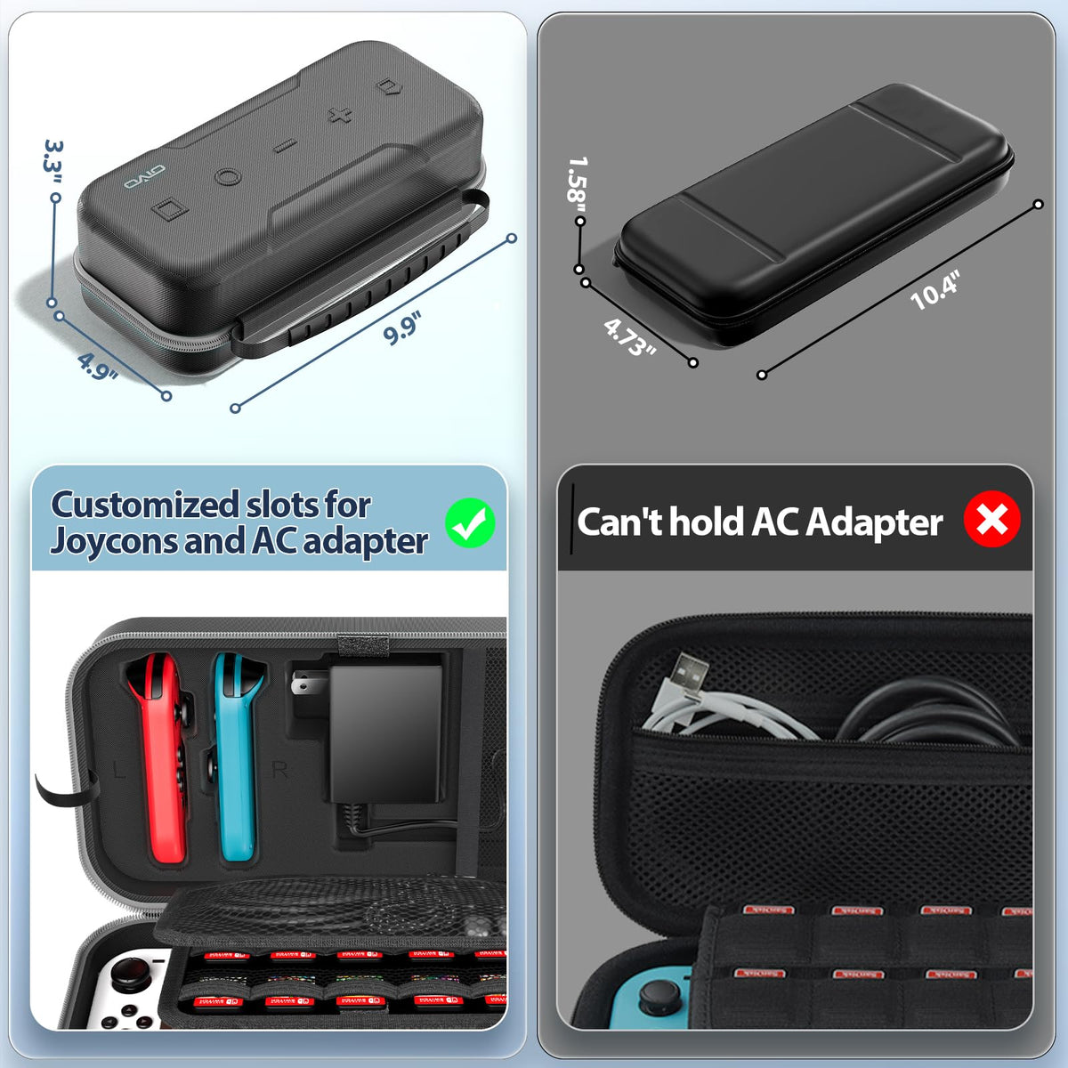 Red & Grey Portable Carrying Case N587