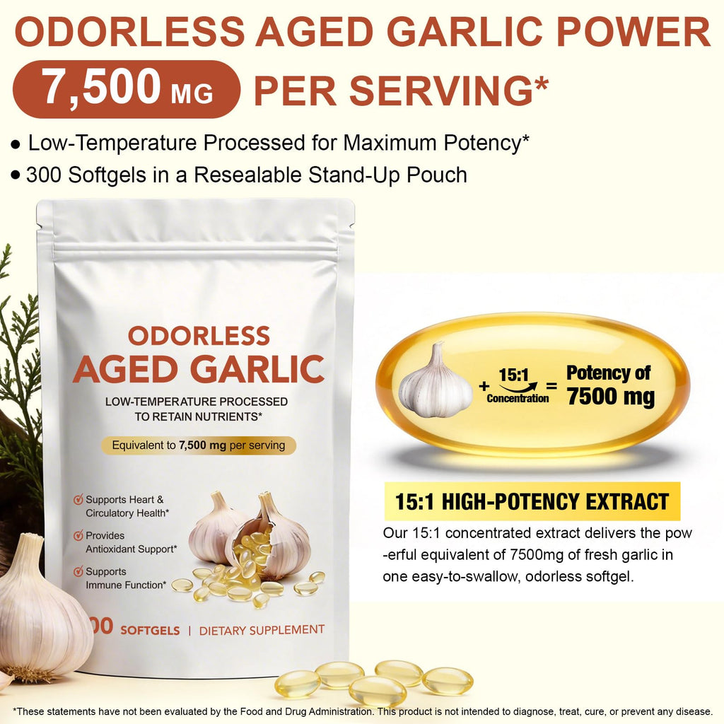 Aged Garlic Extract Capsules 15:1 Concentrated Formula 2 Pack K67370