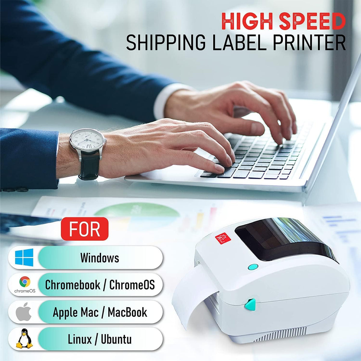 4x6 Direct Thermal Label Printer E548