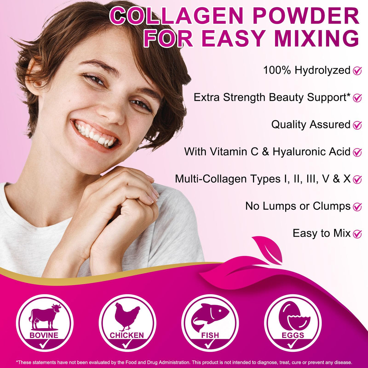 Unflavored Hydrolyzed Collagen Peptides Powder 16 OZ K732182
