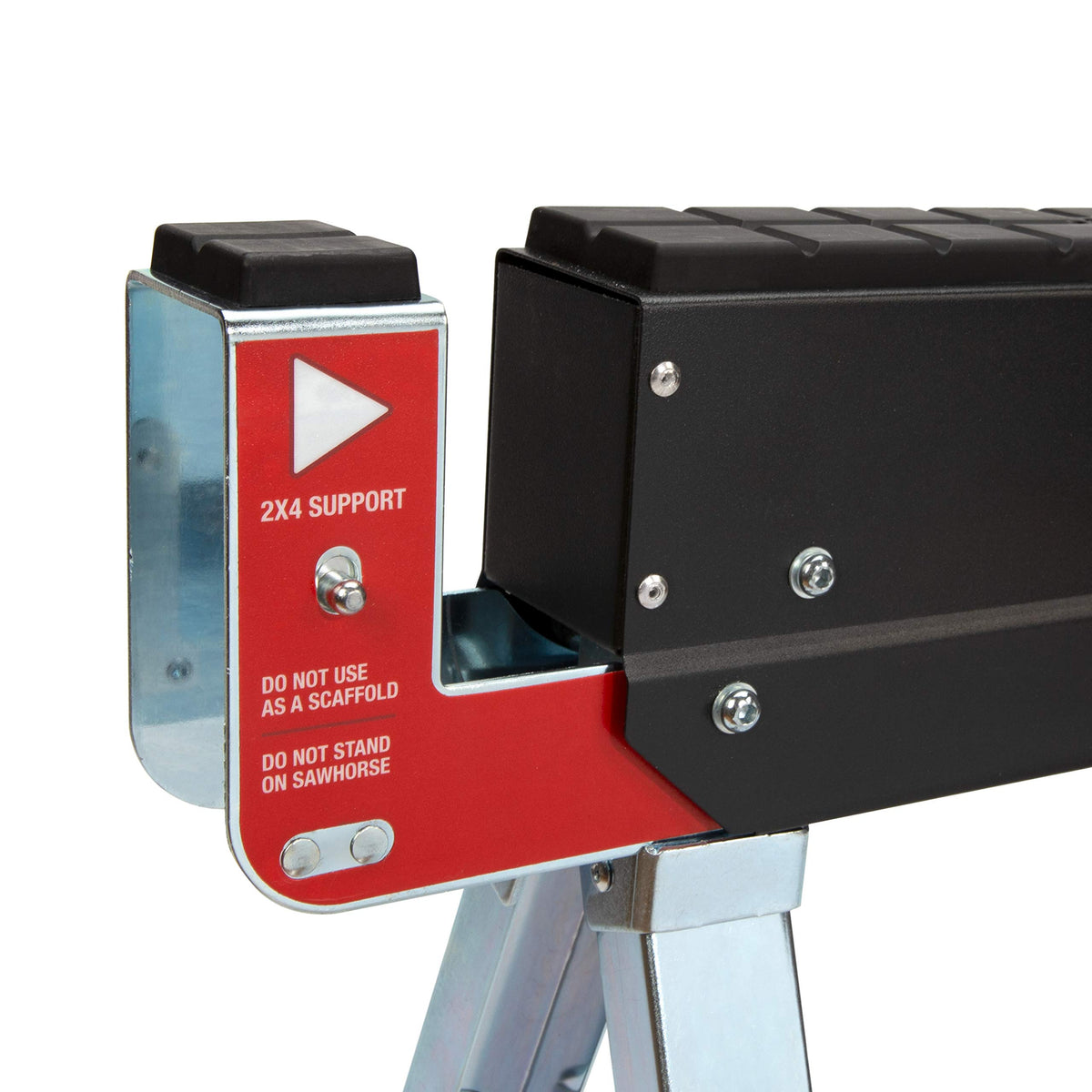 Adjustable Height Folding Steel Sawhorses Set of Two B37075