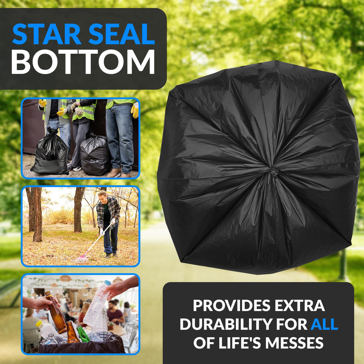 65 Gallon Heavy Duty Trash Bags Q2736