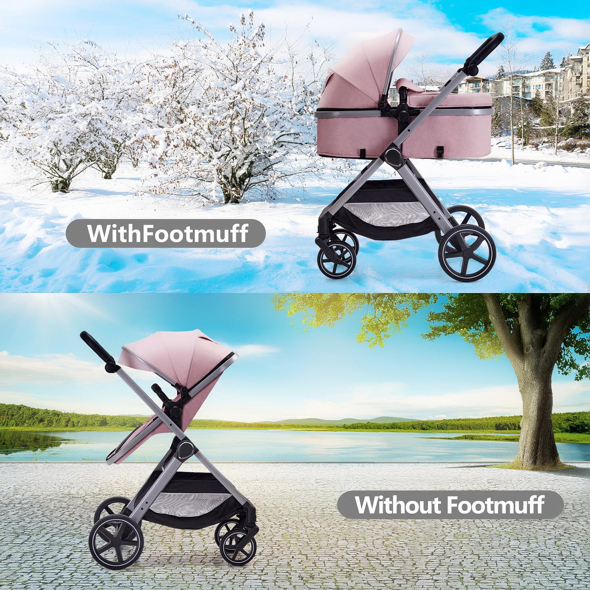 2 in 1 Convertible Baby Stroller Y1155