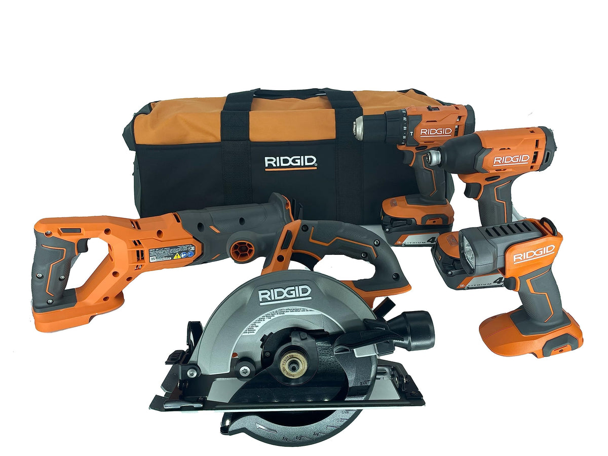 18V Lithium-Ion Cordless 5-Tool Kit with 4.0 Ah Batteries and Charger O95660