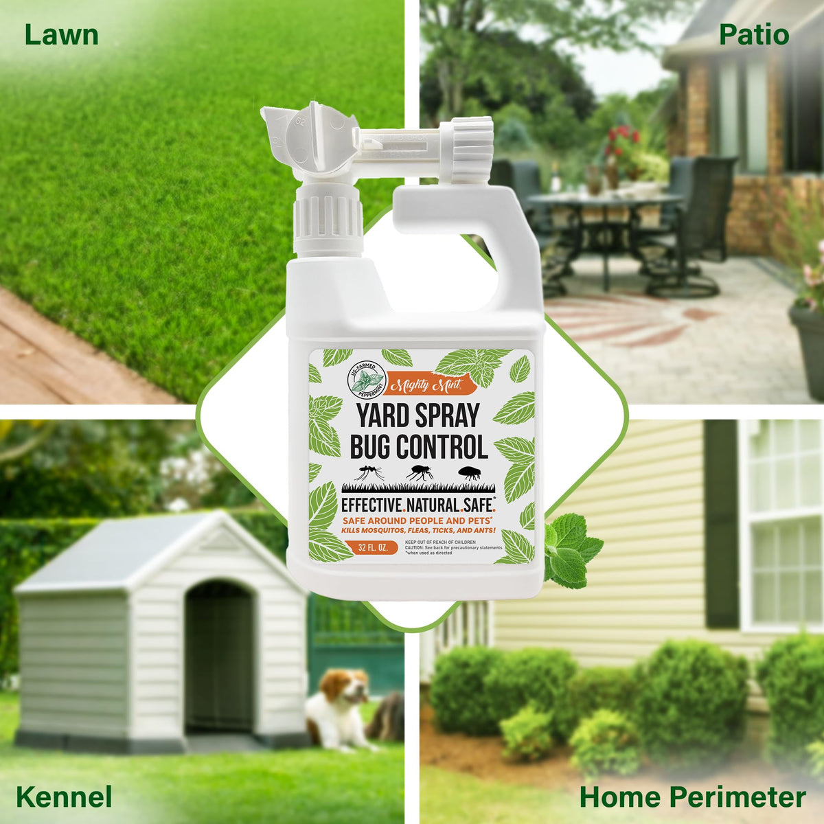 Peppermint Oil Lawn & Yard Bug Control Spray 32 oz Pack of 2 R549582
