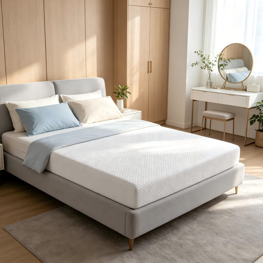 5 Inch Twin Size White Gel Memory Foam I6927