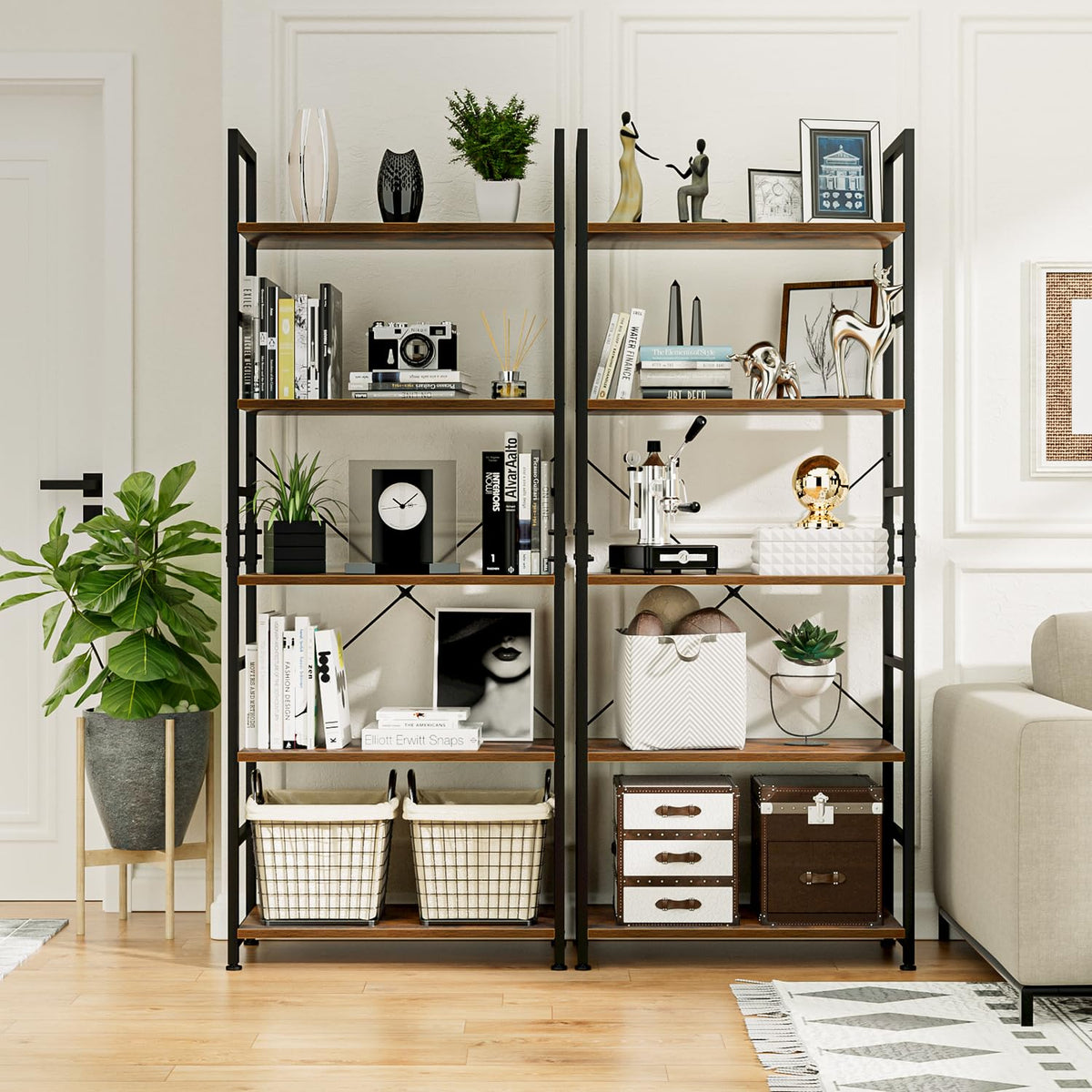 5 Tier Freestanding Bookshelf A44379