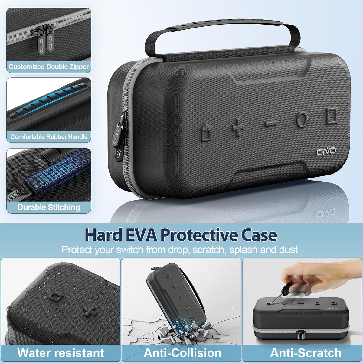 Red & Grey Portable Carrying Case N587