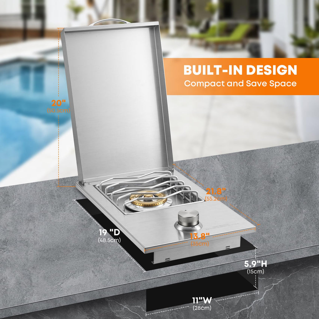 Built-In Propane Gas Side Burner Z64603