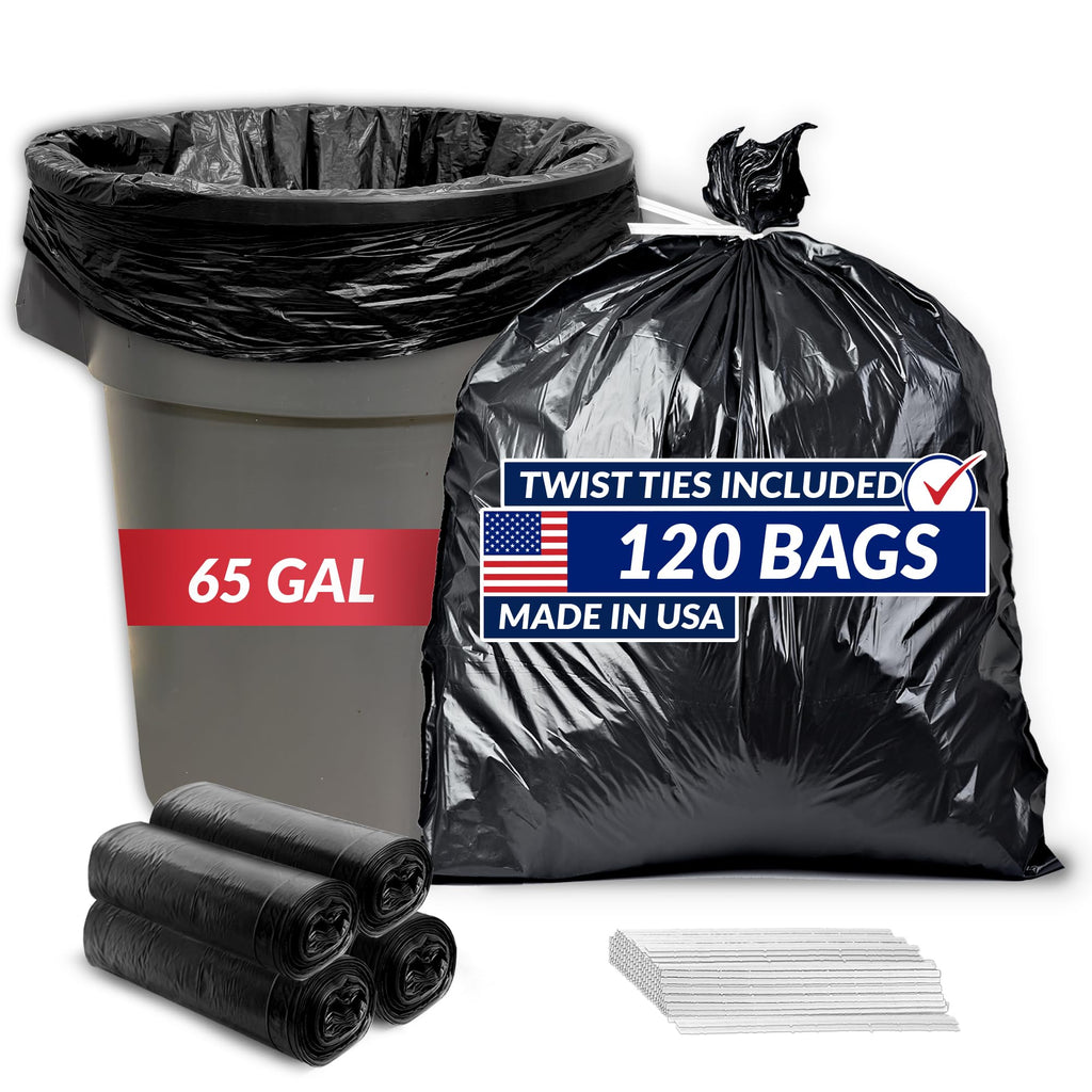 65 Gallon Heavy Duty Trash Bags Q2736