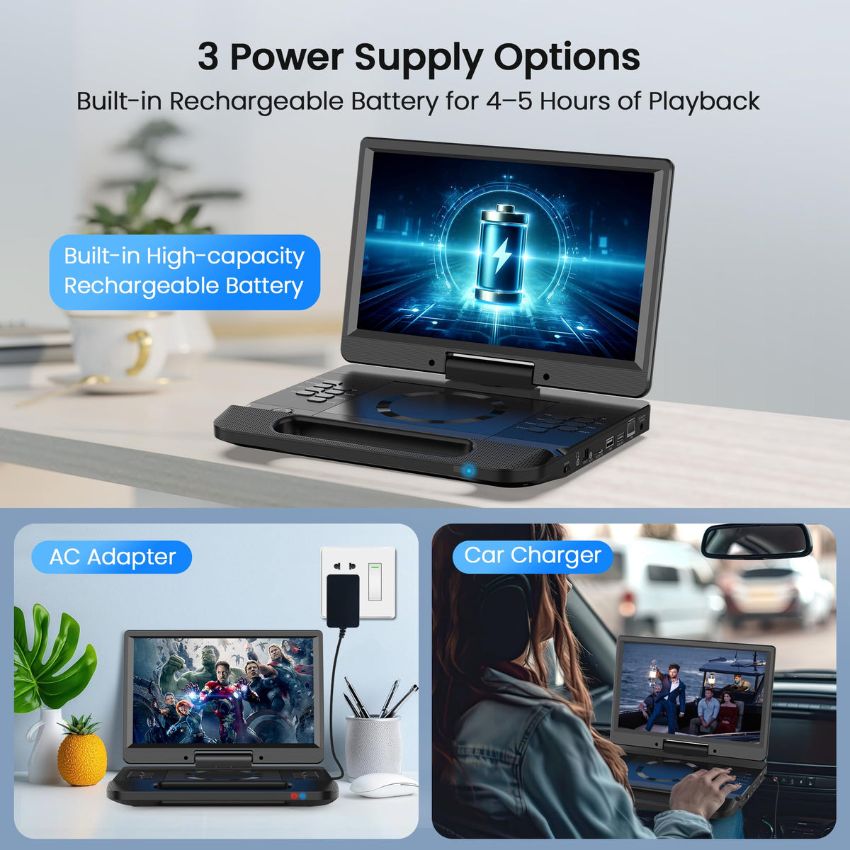 13.3” Portable Blu-ray Player M7838