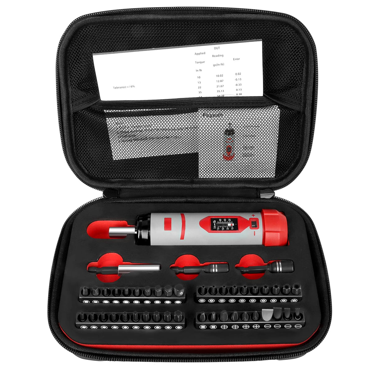 Torque Screwdriver Set 7.91 N·m 1/4" Drive with 40 S2 Bits J7843