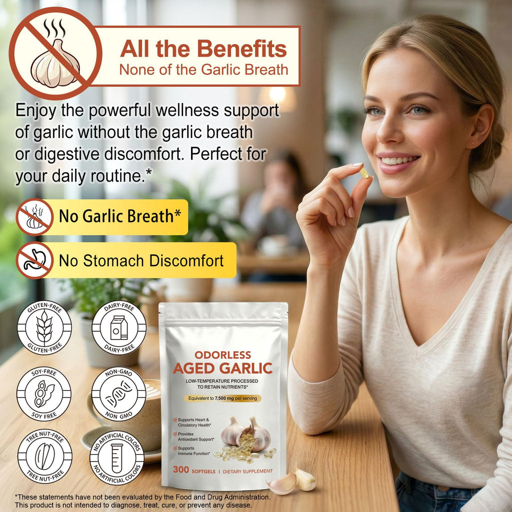 Aged Garlic Extract Capsules 15:1 Concentrated Formula 2 Pack K67370