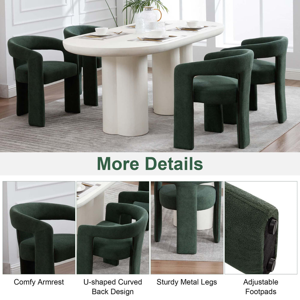 Green Upholstered Dining Chairs Set of 2 Q94635