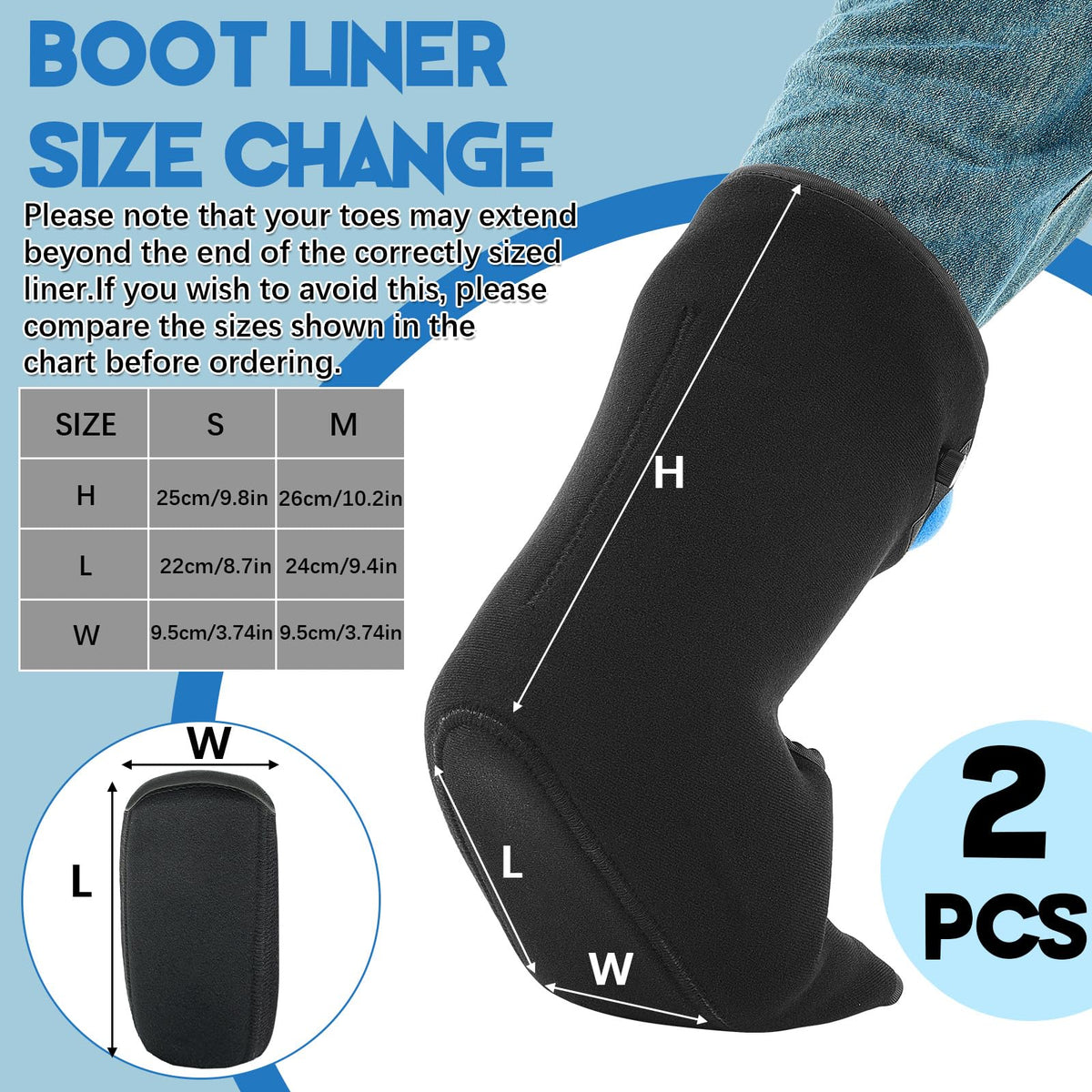 2 Pcs Short Air Cam Walking Boot with Adjustable Bladder & Knob V7037