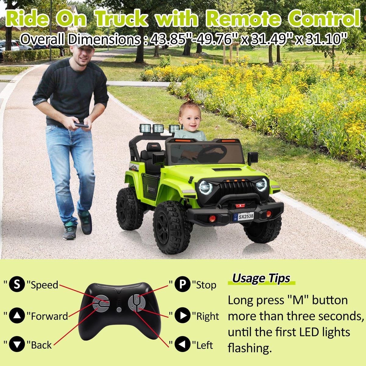 24V 2 Seaters Battery Powered Ride on Car U76219