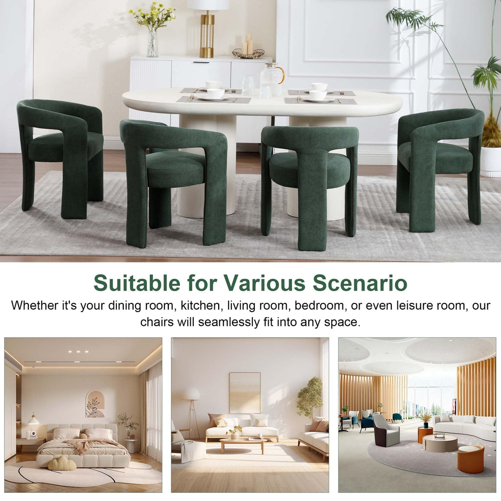 Green Upholstered Dining Chairs Set of 2 Q94635