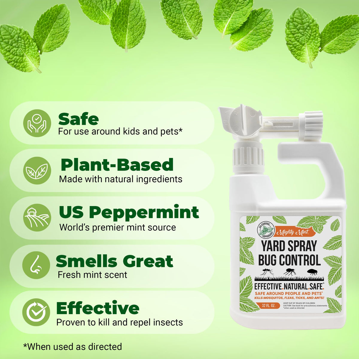 Peppermint Oil Lawn & Yard Bug Control Spray 32 oz Pack of 2 R549582